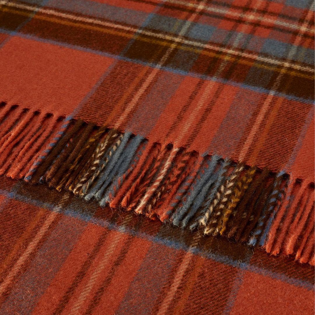 Antique Royal Stewart Merino Wool Blanket