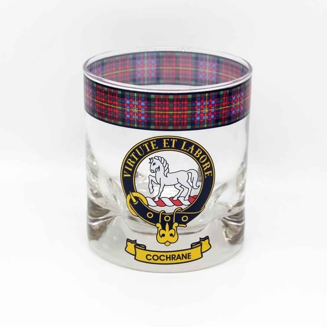 Cochrane Clan Crest Whisky Glass