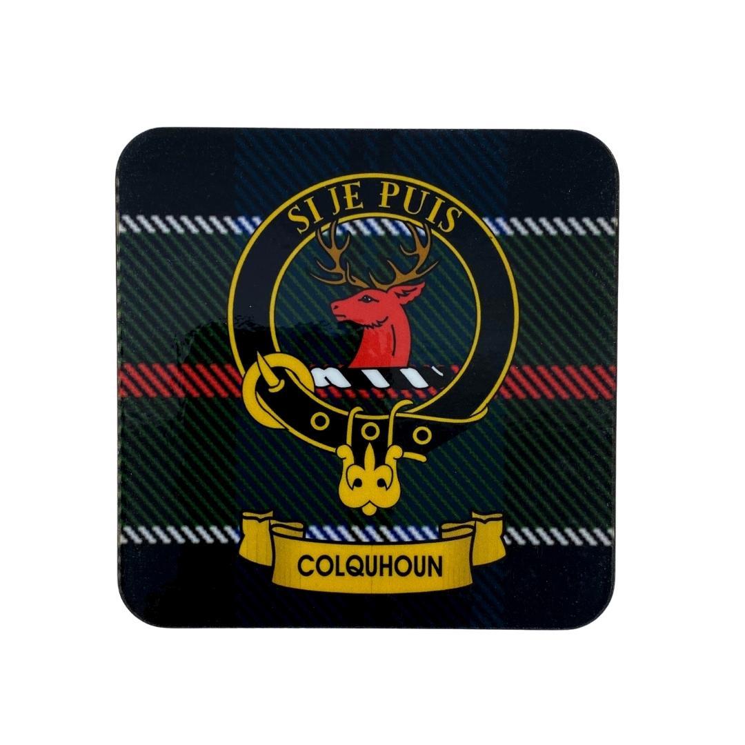 Colquhoun Clan Crest Cork Coaster | Scottish Shop