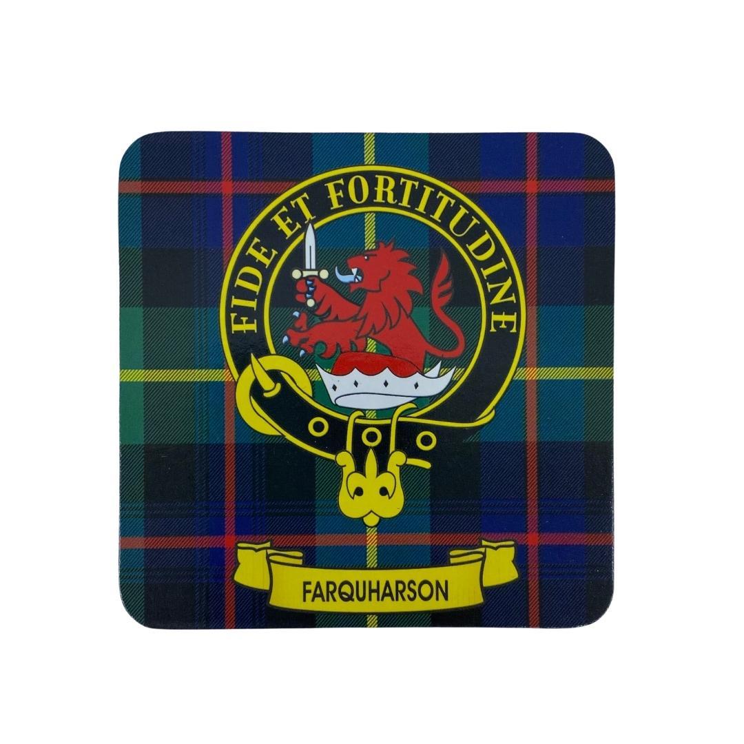 Farquharson Clan Crest Cork Coaster | Scottish Shop