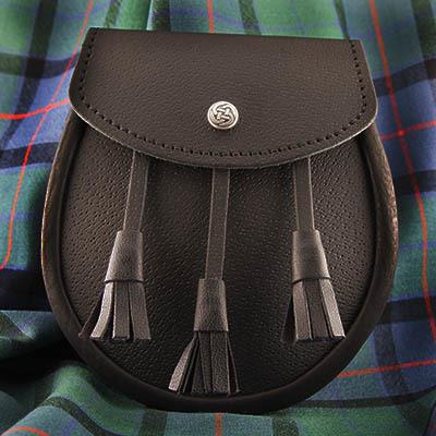 Leather Sporran with Tassels