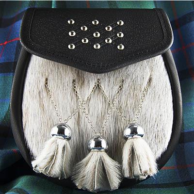 Studded Seal Skin Semi-Formal Sporran | Scottish Shop