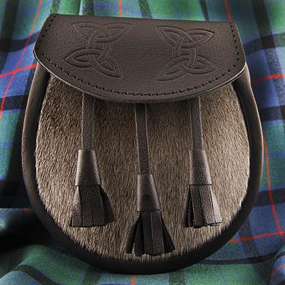 Embossed Seal Skin Semi-Formal Sporran | Scottish Shop