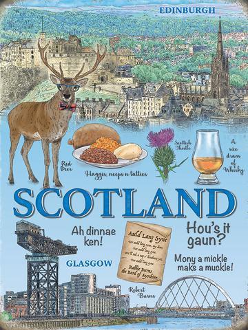 Scottish Sights Metal Sign | Scottish Shop