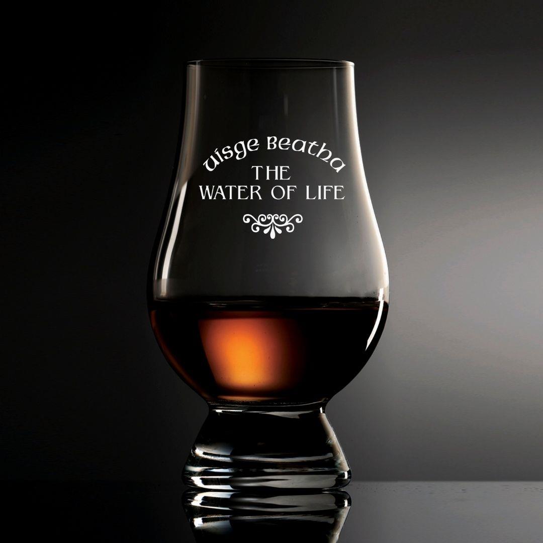 Water of Life Gaelic Glencairn Glass
