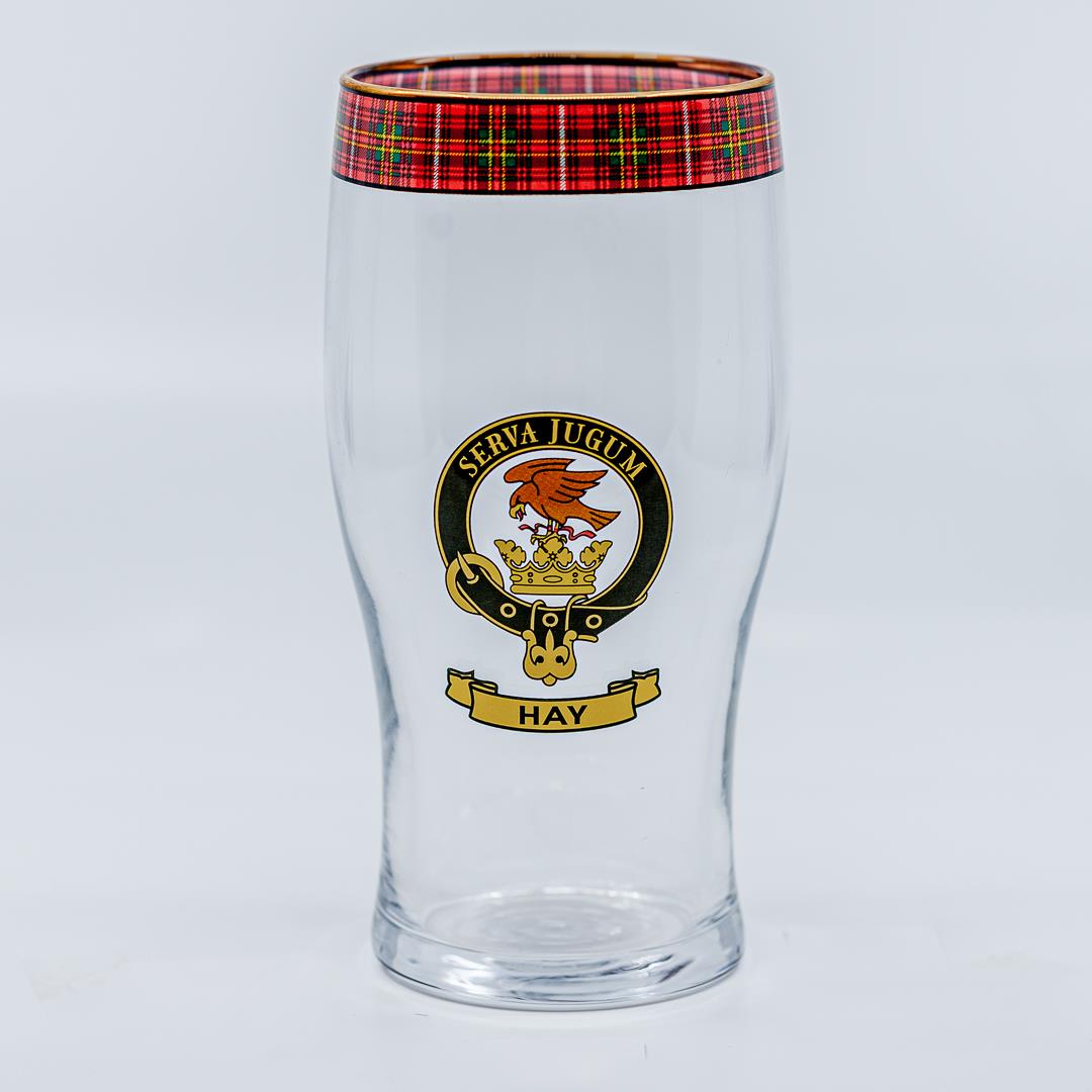Hay Clan Crest Pint Glass