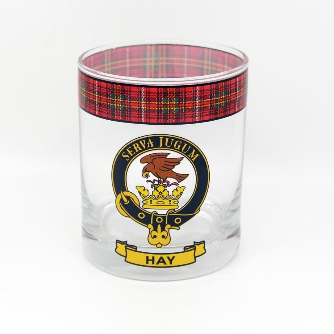 Hay Clan Crest Whisky Glass