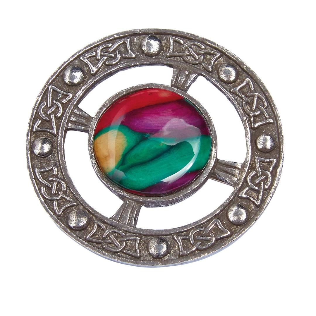 Heathergem Celtic Brooch