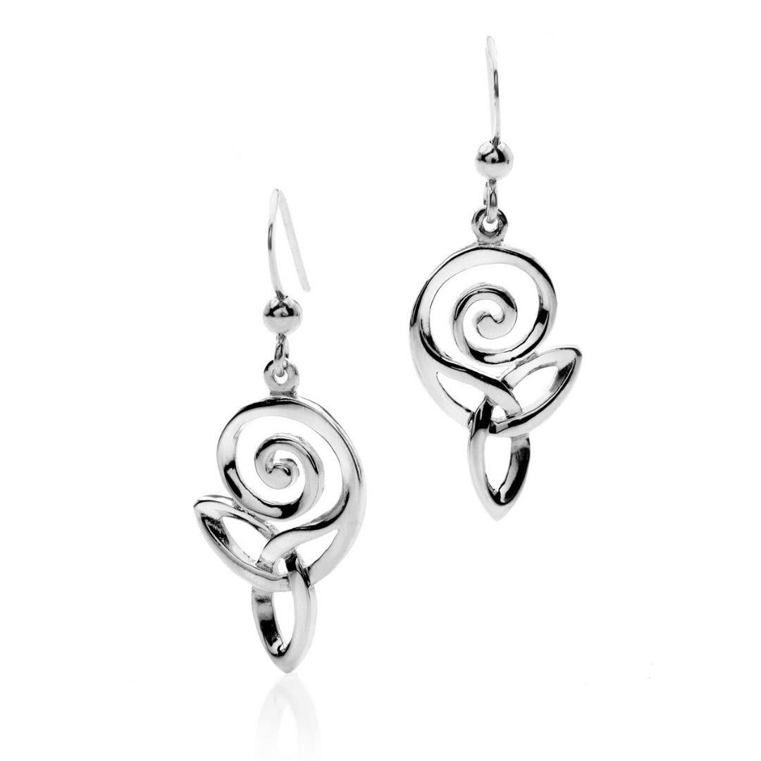 Sterling Silver Celtic Spiral Earrings