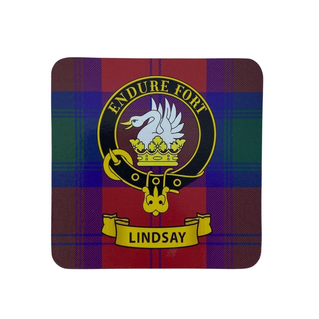 Lindsay Clan Crest Cork Coaster | Scottish Shop