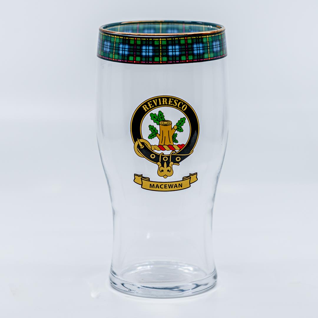 MacEwan Clan Crest Pint Glass