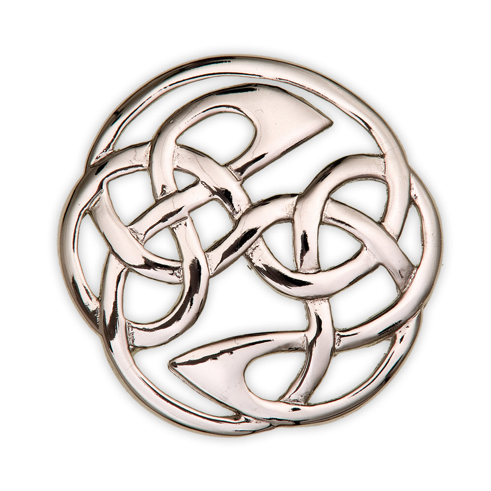 APS Lindisfarne Plaid Brooch | Chrome