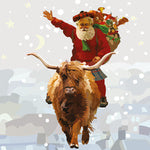 Santa Cowboy Greeting Card (Blank)