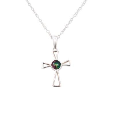 Heathergem Open Cross Sterling Silver Pendant