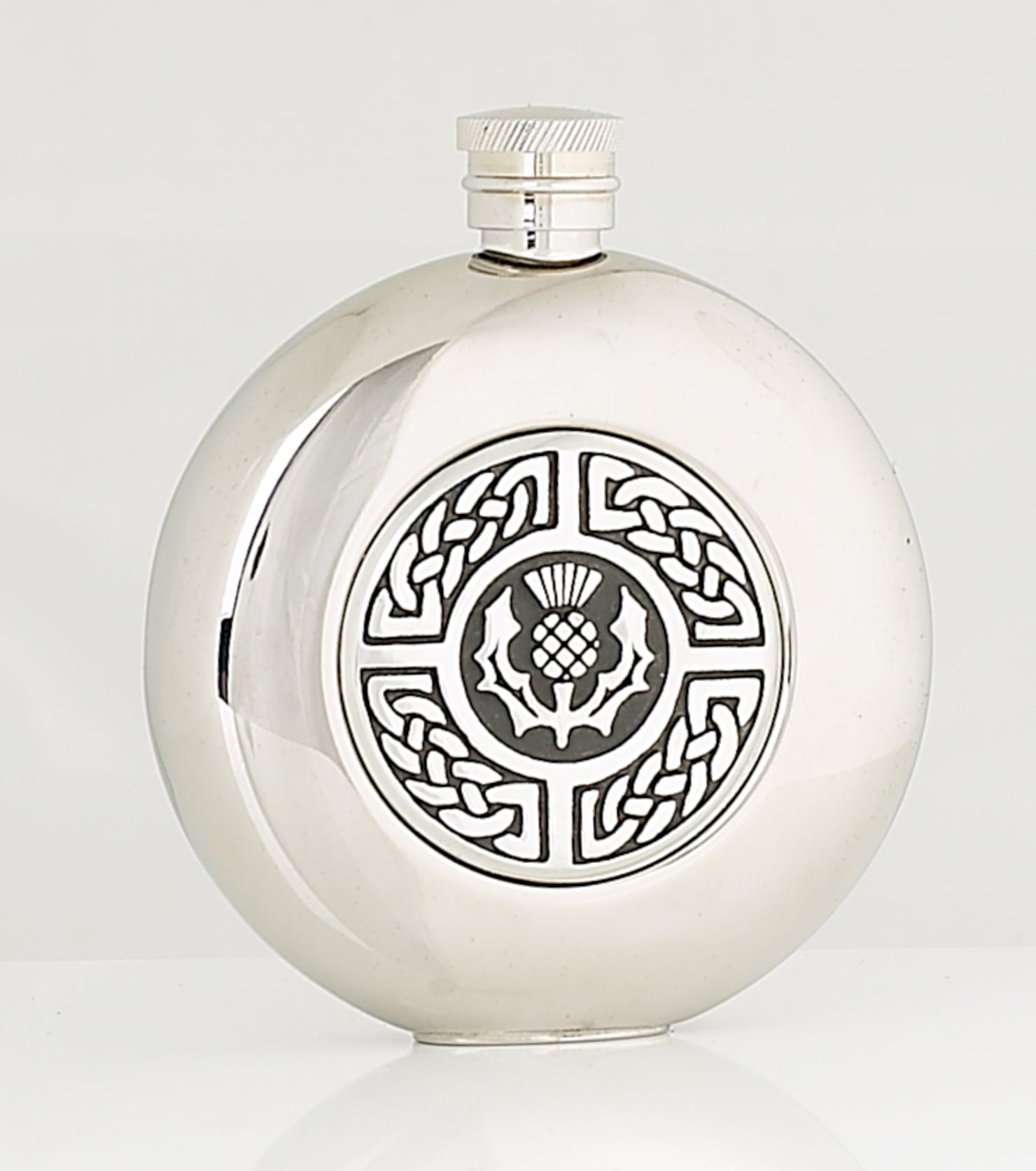 5oz Celtic & Thistle Stainless Steel Flask