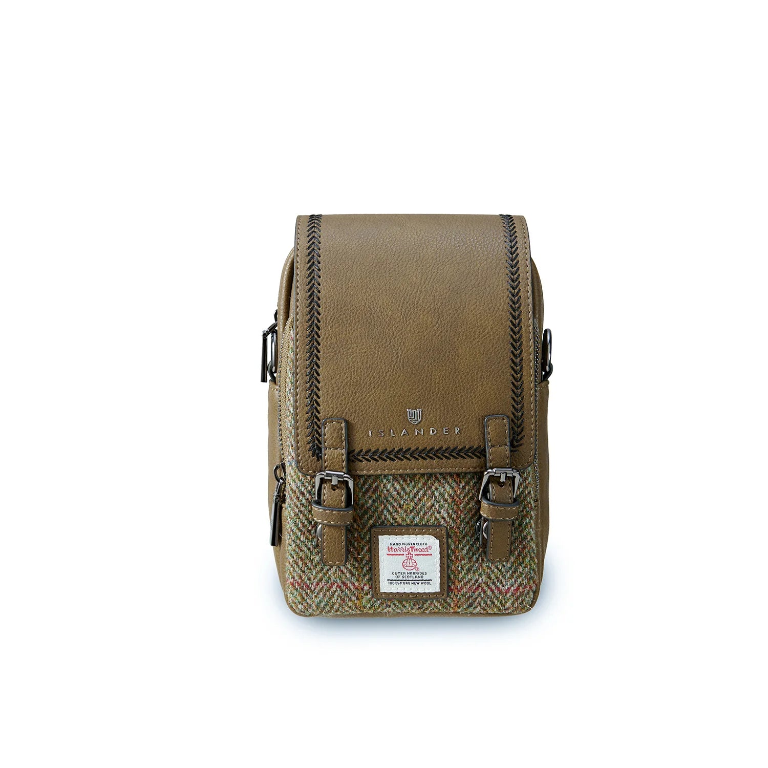 Baby Jura Crossbody Chestnut Herringbone Green PU