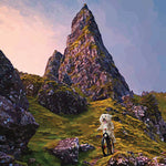 Skye Dog Cycling Blank Greetings Card