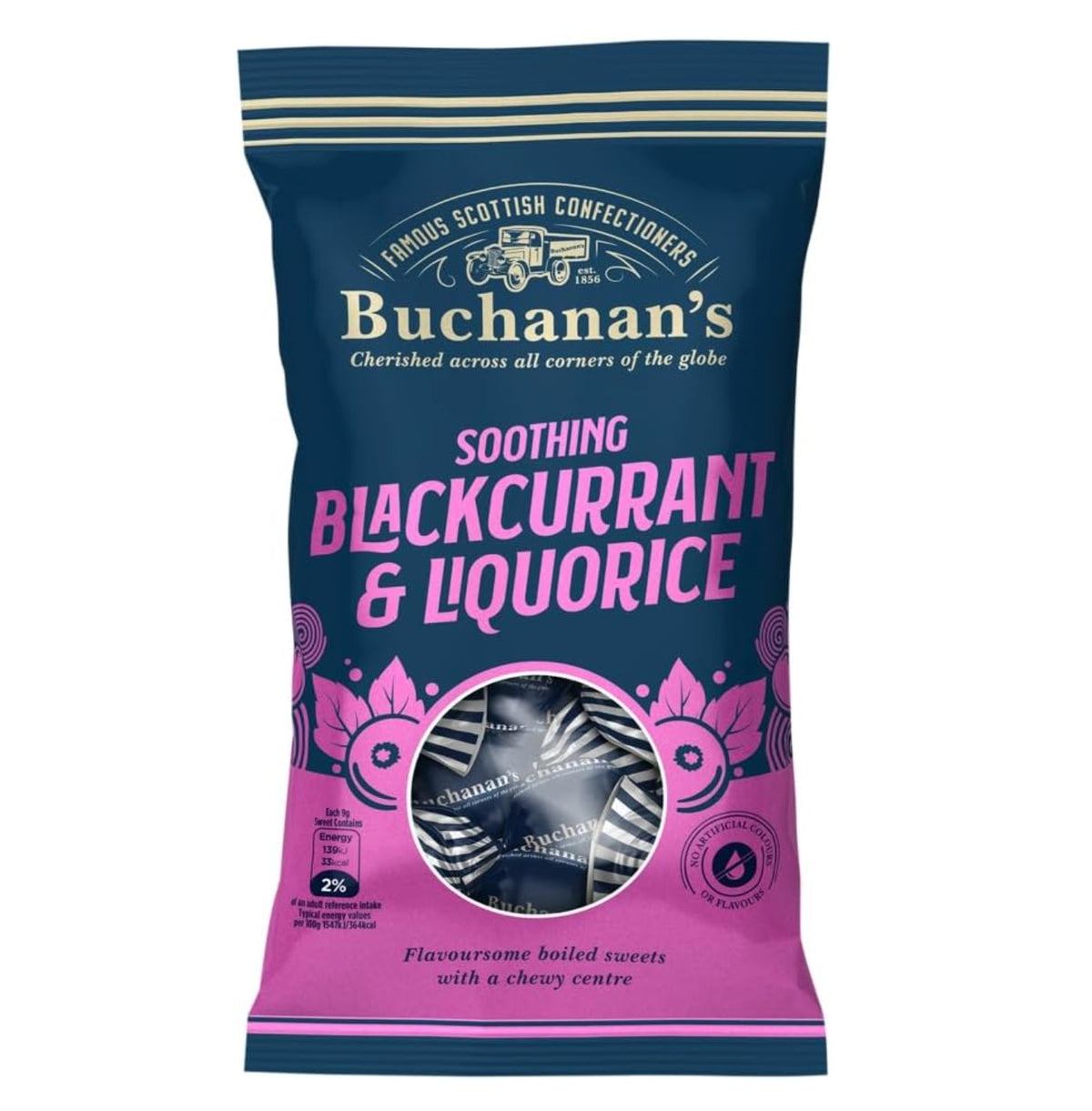 Buchanan's Blackcurrant & Liquorice Bag 140g