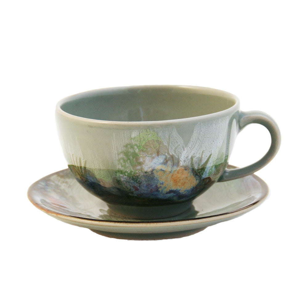 Cappuccino Cup & Saucer | Rockpool Celadon