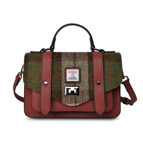 Islander Large Satchel in Chestnut tartan