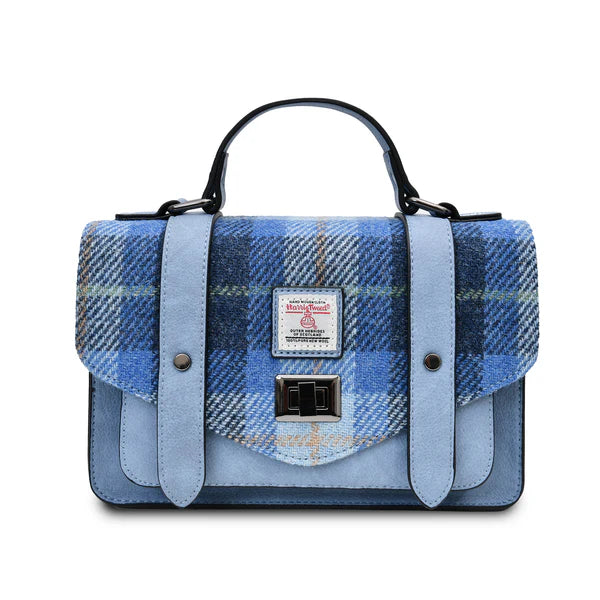 Islander Blue Tartan Large Satchel