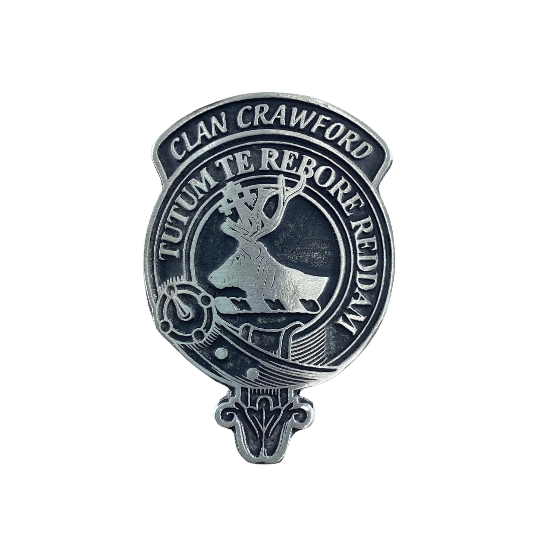 Crawford Clan Crested Rocks Glass