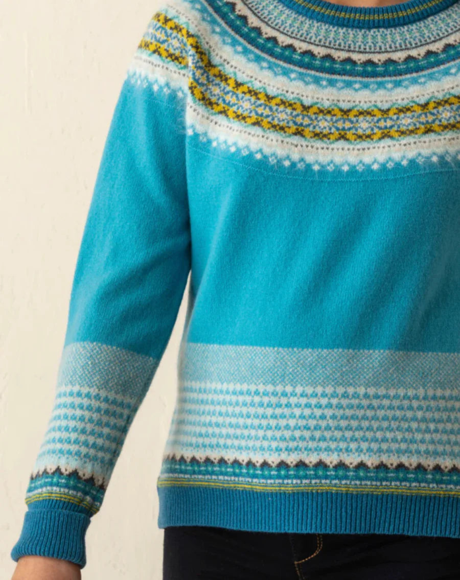 Eribe Wool Turquoise Colour Alpine Sweater