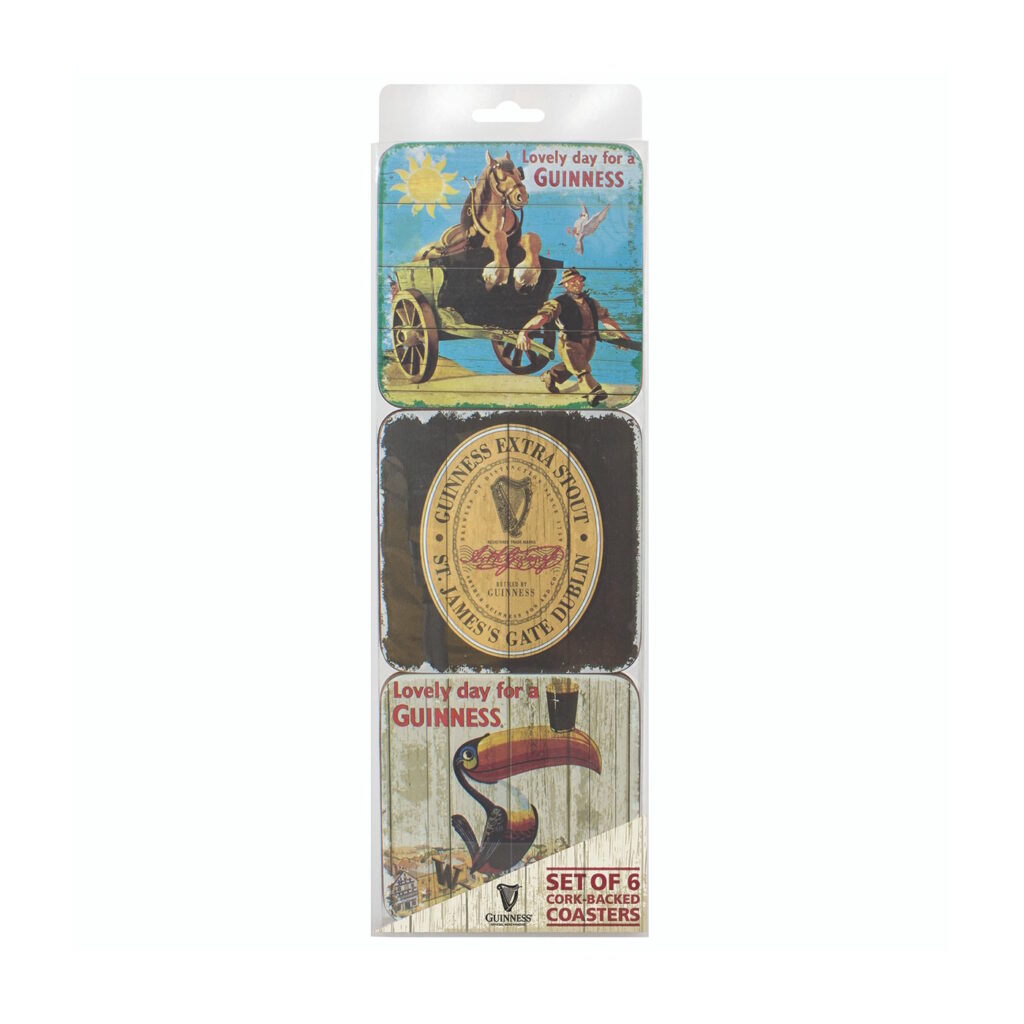 Guinness Nostalgic Coasters Set 6pk