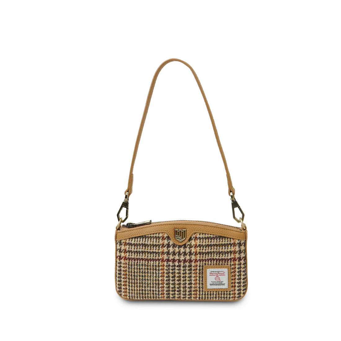 Islander Ailsa Leather Purse Beige Dogtooth