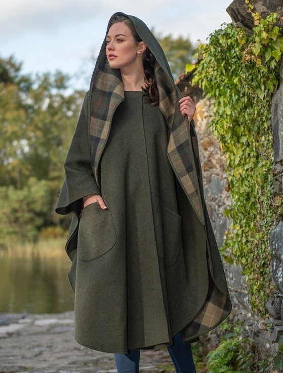 Jimmy Hourihan Cape in Double-Face Cloth with Convertible Hood