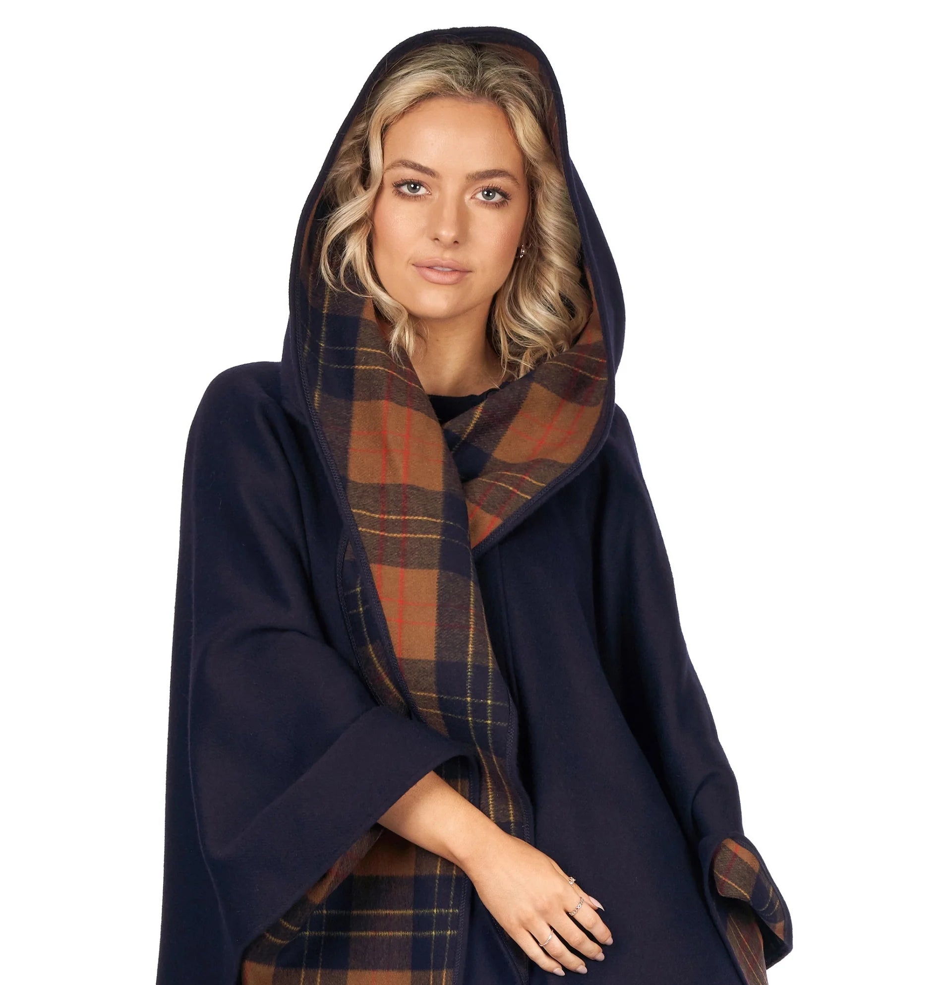 Jimmy Hourihan Cape in Double-Face Cloth with Convertible Hood