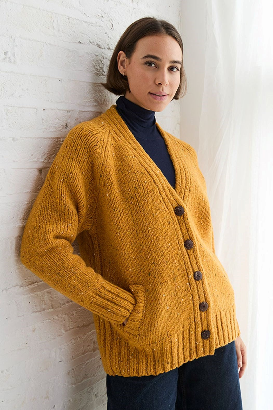 Ladies' Donegal Cardigan with Side Pockets | Starfish