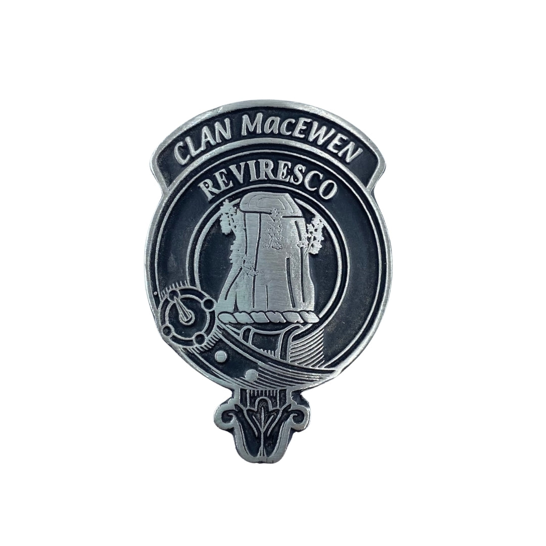 MacEwen Clan Crest Rocks Glass