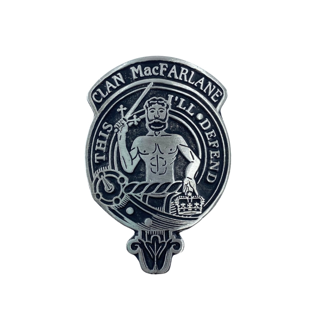 MacFarlane Clan Crested Rocks Glass