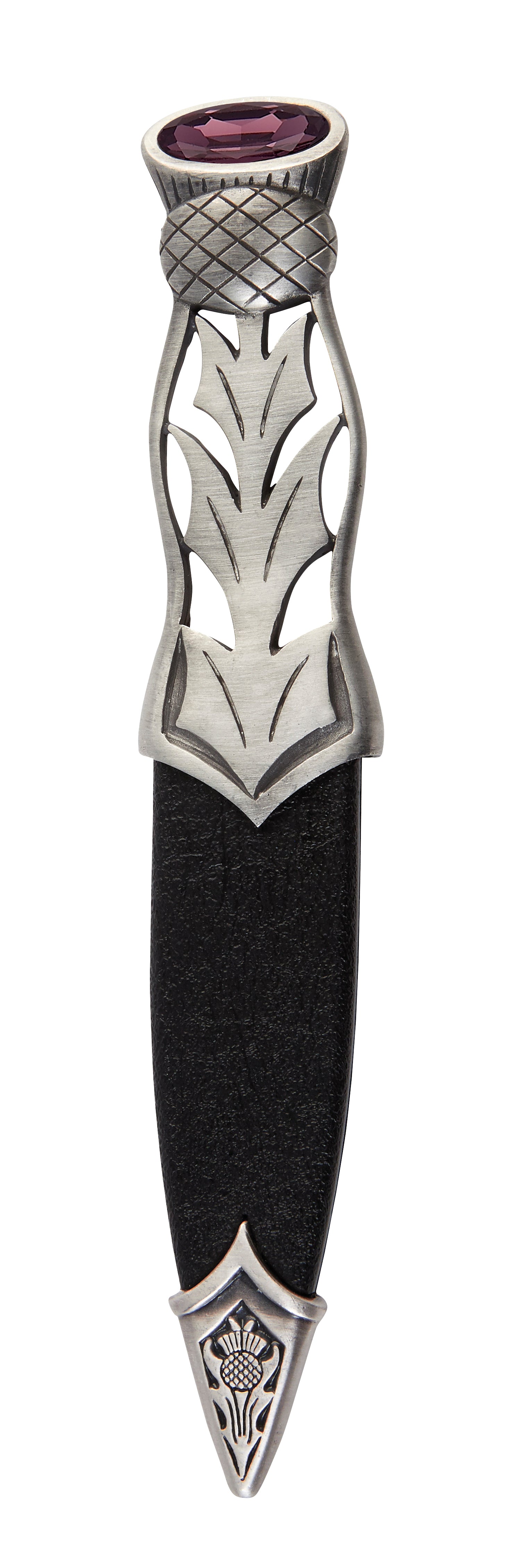 Matt Jura Thistle Sgian Dubh Amethyst