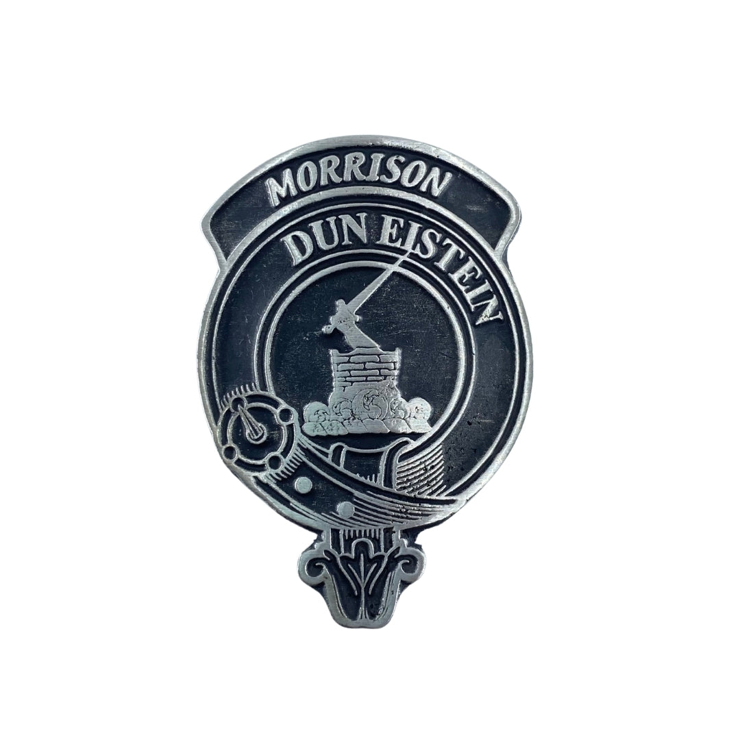 Morrison Clan Crest Rocks Glass