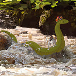 Nessie And Dog Greeting Card (Blank)