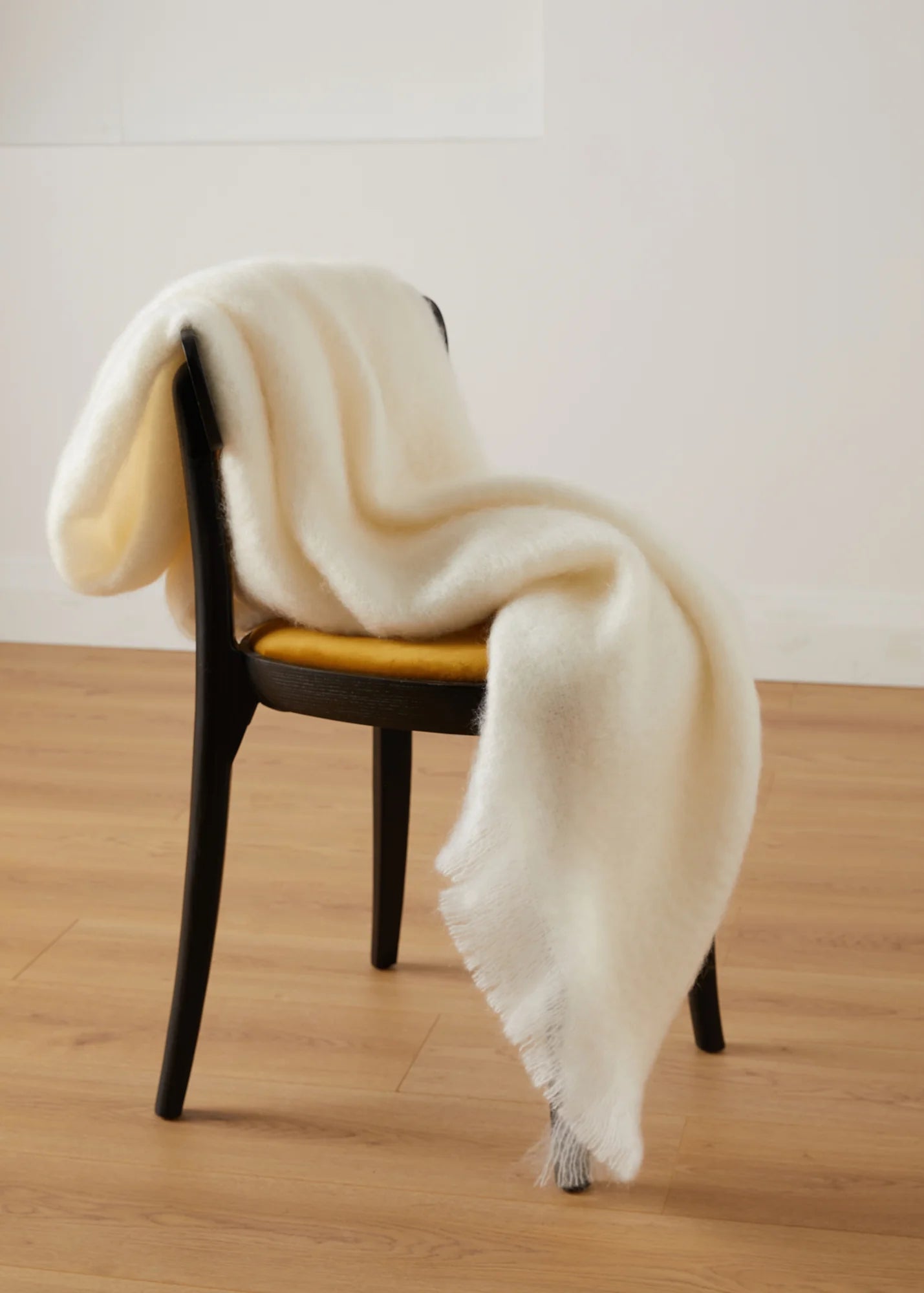 Off White Mohair Throw