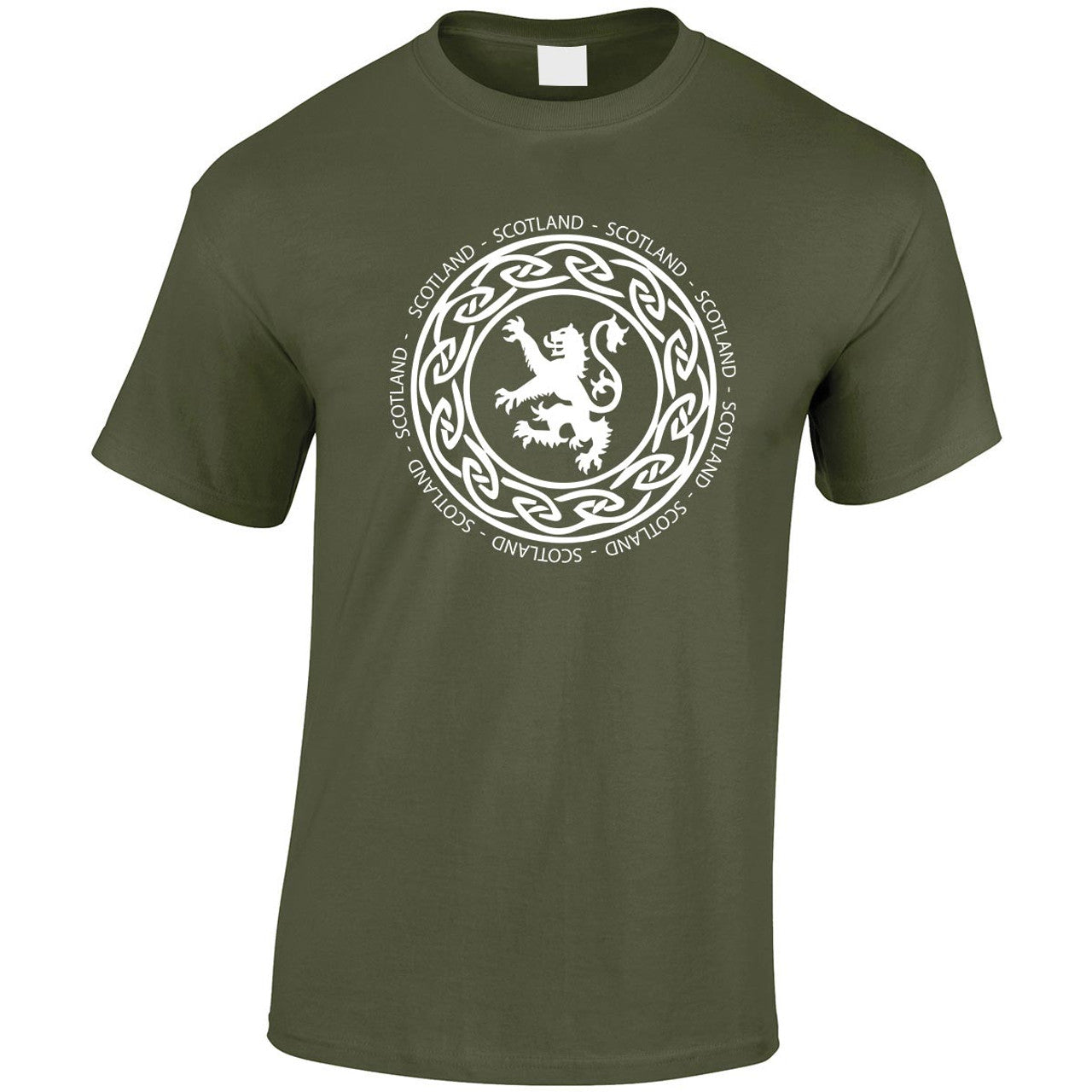 Rampant Celtic Circle T-Shirt | Military Green