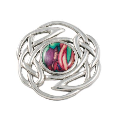 Scottish Celtic Knot Brooch in Pewter