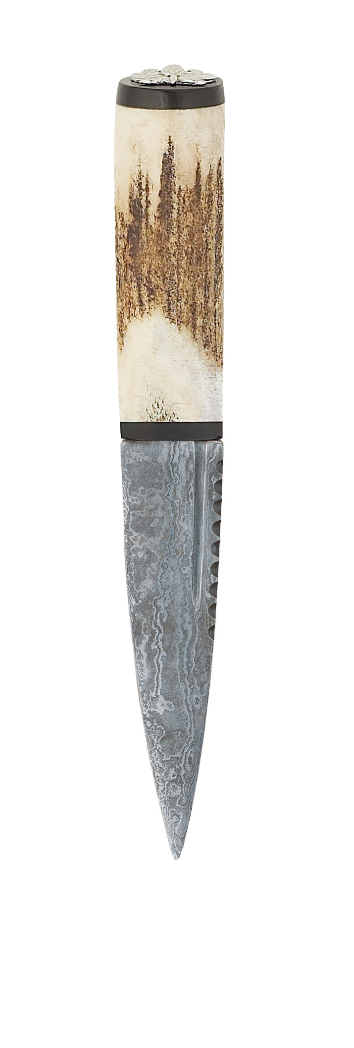 Staghorn Damascus Blade Sgian Dubh