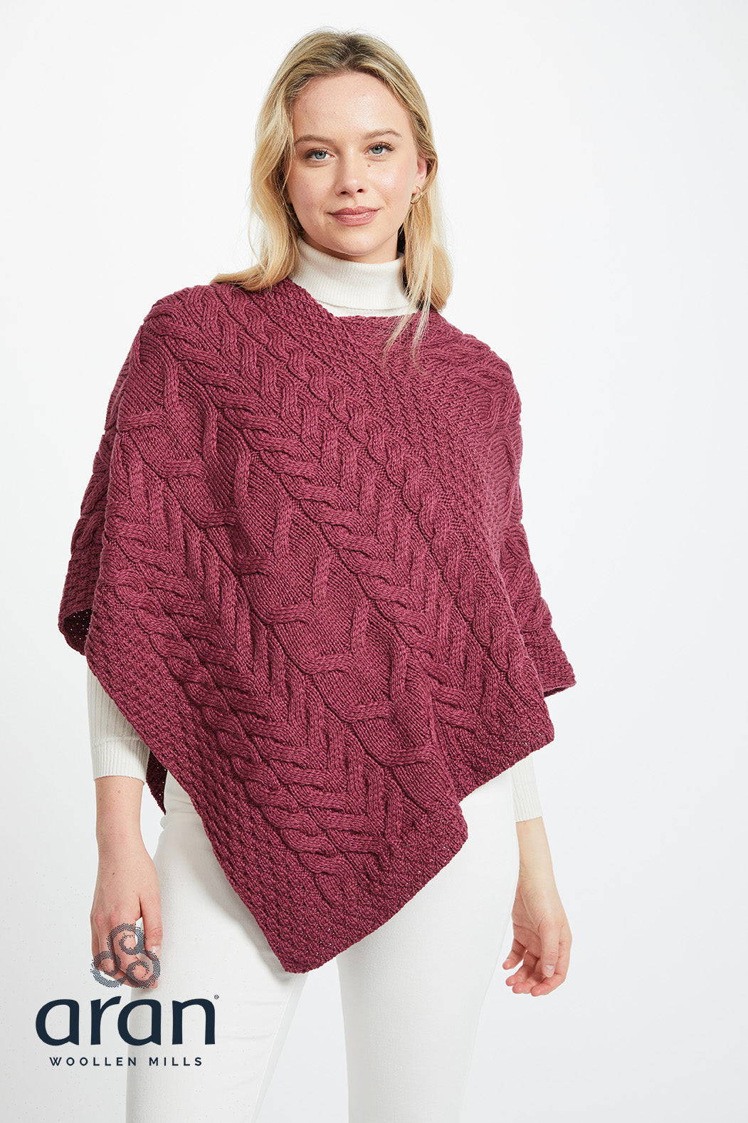 Super Soft Merino Triangular Poncho Jam