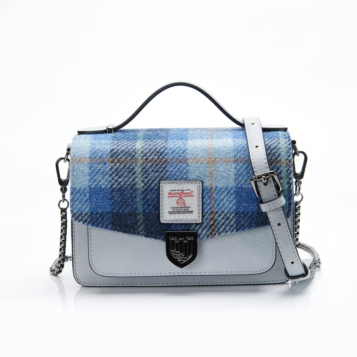 The Envelope Satchel Blue Tartan