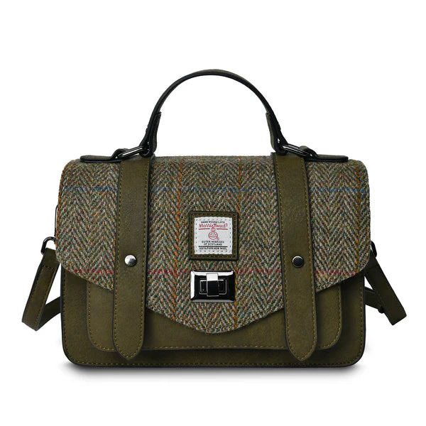 Chestnut Herringbone Large Satchle