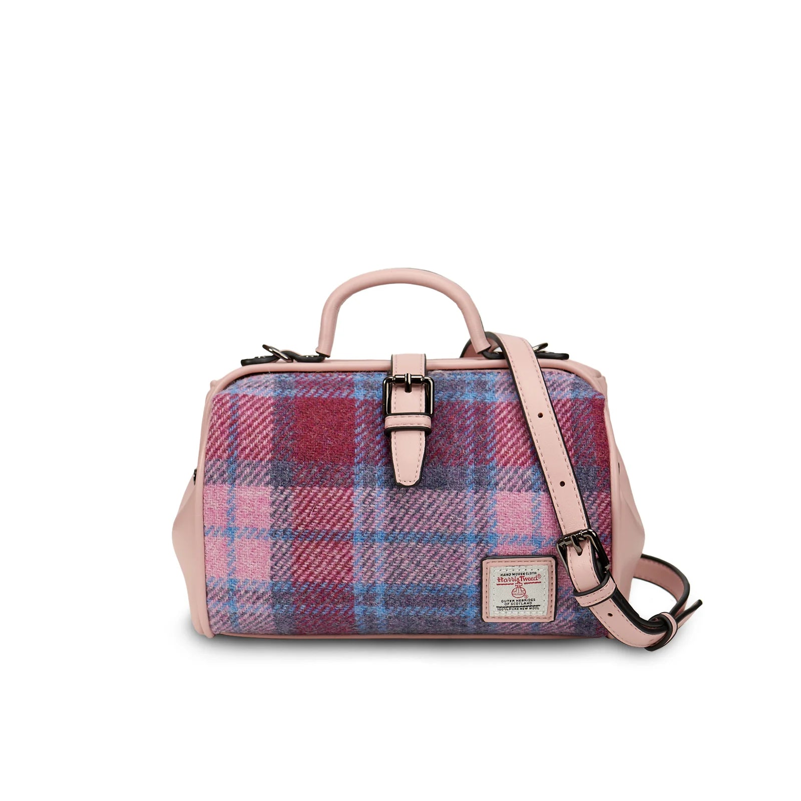 The Medium Doctor's Bag Pink And Blue Tartan