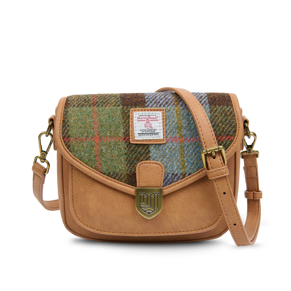 Chestnut and Blue Mini Saddle Bag