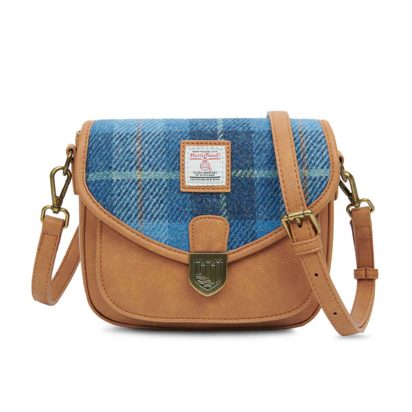 The Mini Saddle Bag Blue Tartan
