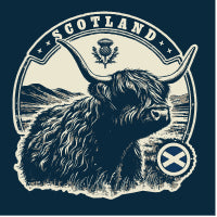 
Vintage Highland Cow T-Shirt | Black
