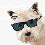 Periodic Society Westie With Glasses Blank Greeting Card