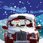 Winter Cab Greeting Card (Blank)